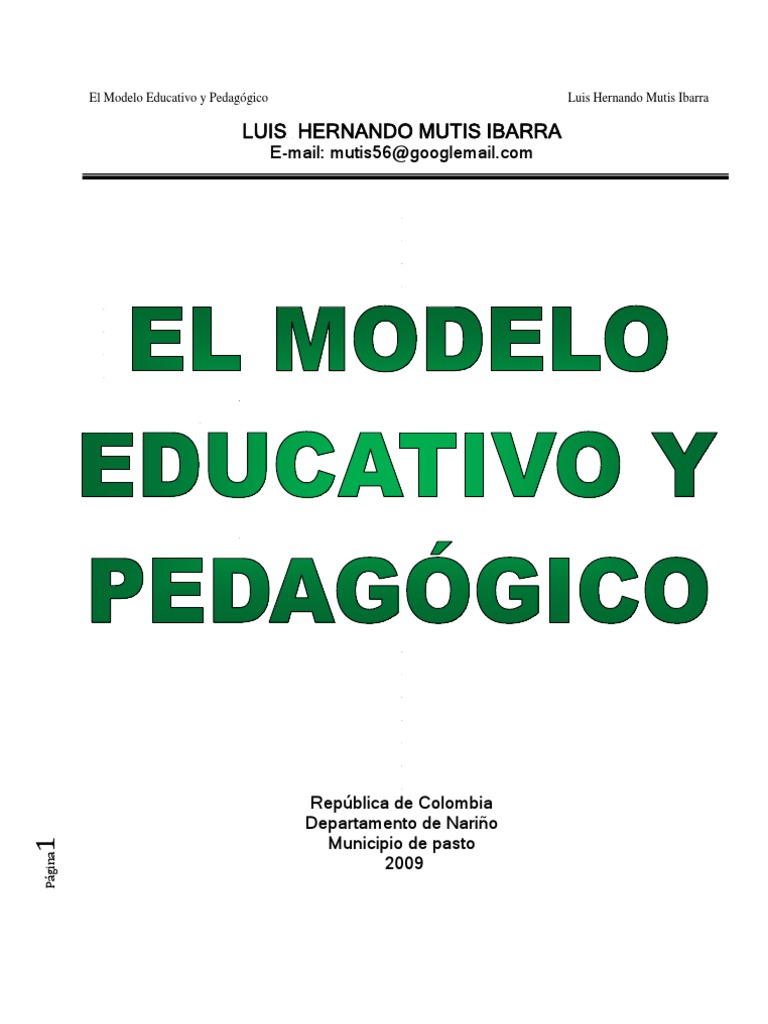 Modelo Educativo y Pedagogico | PDF | Plan de estudios | Conocimiento