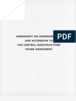 Cefta Agreement Amendment of and Accession To The Central European Free Trade Agreement - Preamble