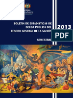 Boletín de Estadísticas de deuda TGN - PRIMER SEMESTRE 2013 - Español