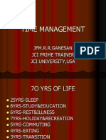 Time Management: Jfm.R.R.Ganesan Jci Prime Trainer Jci University, Usa