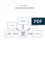 Research Title: Challenges Faced in Teaching Profession: Administration