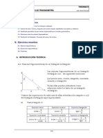 Ejercicios de trigonometría resueltos: cálculo de razones trigonométricas y resolución de problemas