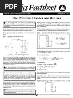 The Potential Divider and Its Use