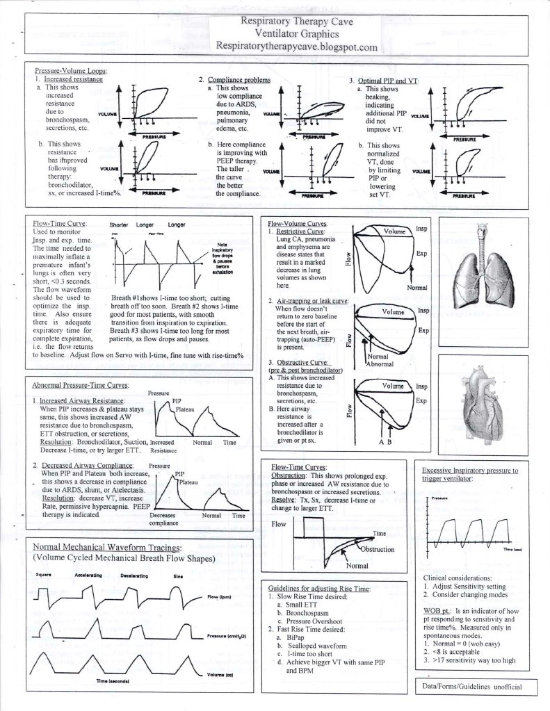 Ventilator Graphics Cheat Sheet (Part 1) | PDF
