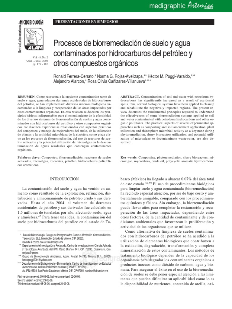 Biorremediación de suelos y aguas contaminadas | PDF