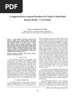 A Suggested Stress Analysis Procedure For Nozzle To Head Shell Element Model - A Case Study