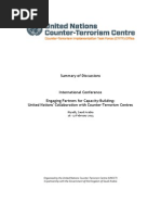 United Nations Counter-Terrorism Centre  Summary of Discussions (2013)