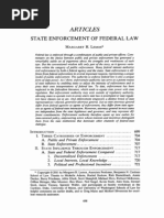 STATE ENFORCEMENT OF FEDERAL LAW MARGARET H. LEMOS*
