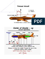 scheme of trimmed aircraft and c.g. determination - 1 page