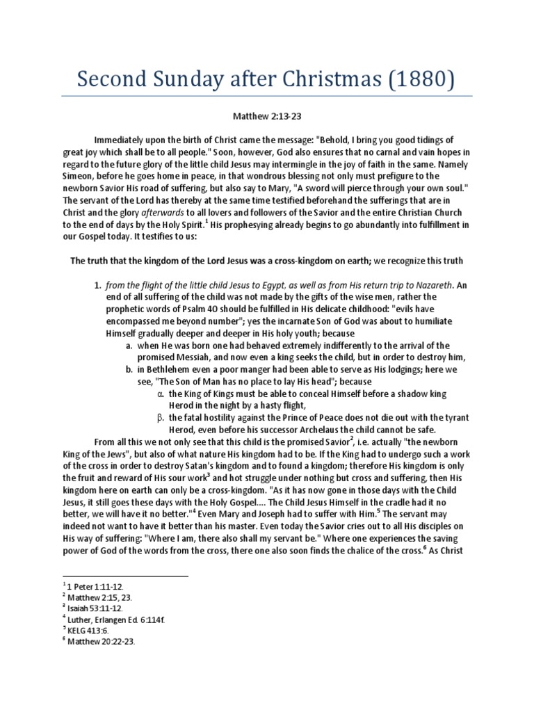 Second Sunday After Christmas 1880 Jesus 20 Views