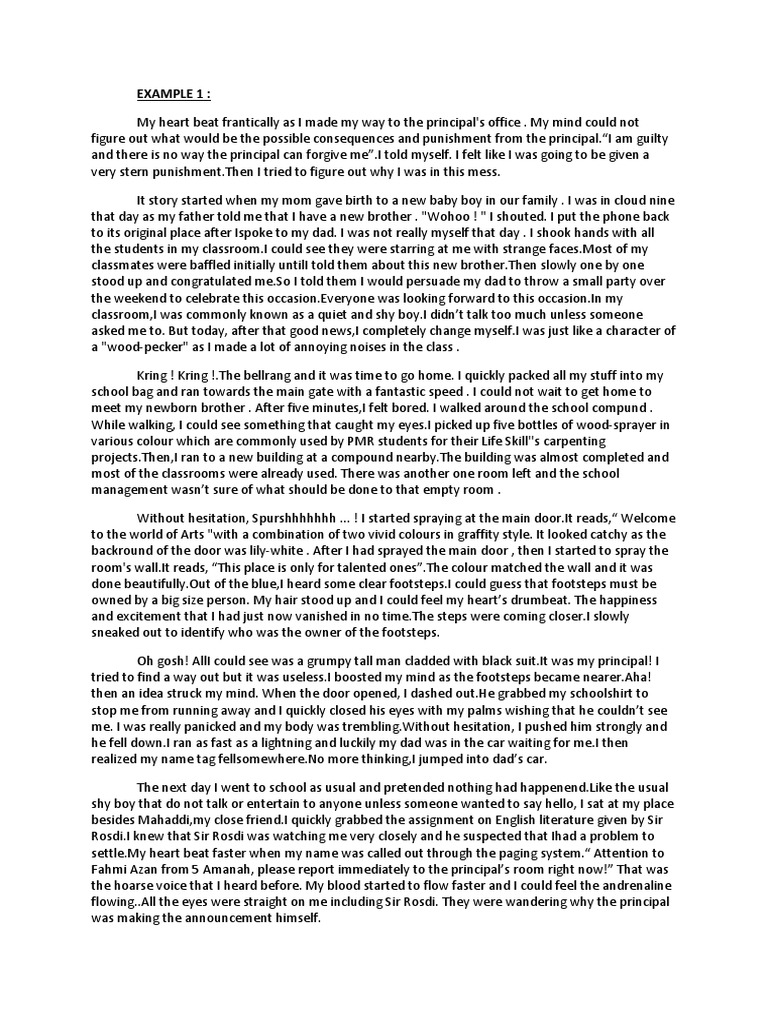 SPM NARRATIVE ESSAY SPM NARRATIVE ESSAY