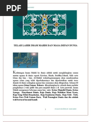 Risalah Kedatangan Imam Mahdi Pdf