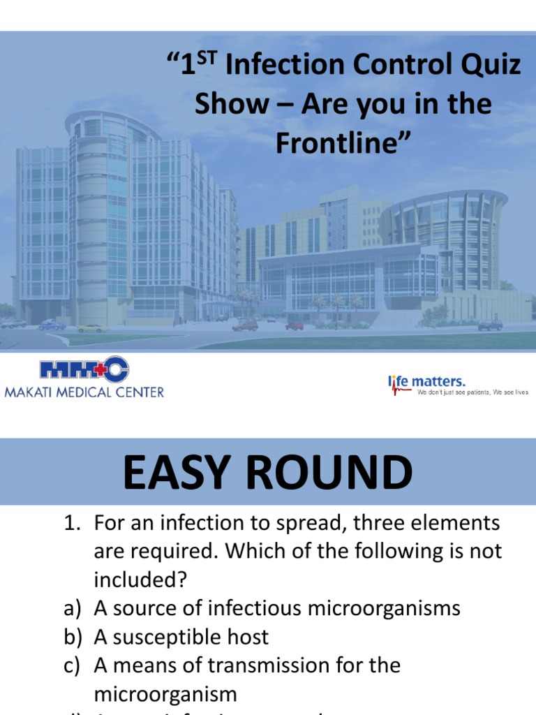 1st Infection Control Quiz Show.ppt Infection Control Infection