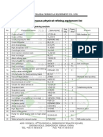 50TD Continuous Physical Refining Equipment List