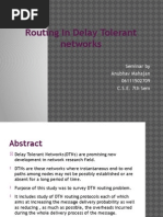 Routing in Delay Tolerant Networks