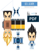 Vegeta MiniPapercraft by Gus Santome