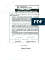 23 CSP Perú Pronunciamiento Elecciones 2011