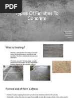 Formwork Classes and Concrete Finishes | PDF | Concrete | Mortar (Masonry)