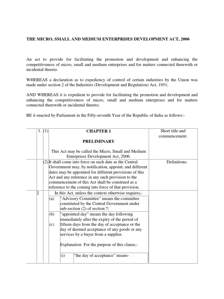 Micro, Small, Medium, Enterprise, Development Act 2006 Arbitration