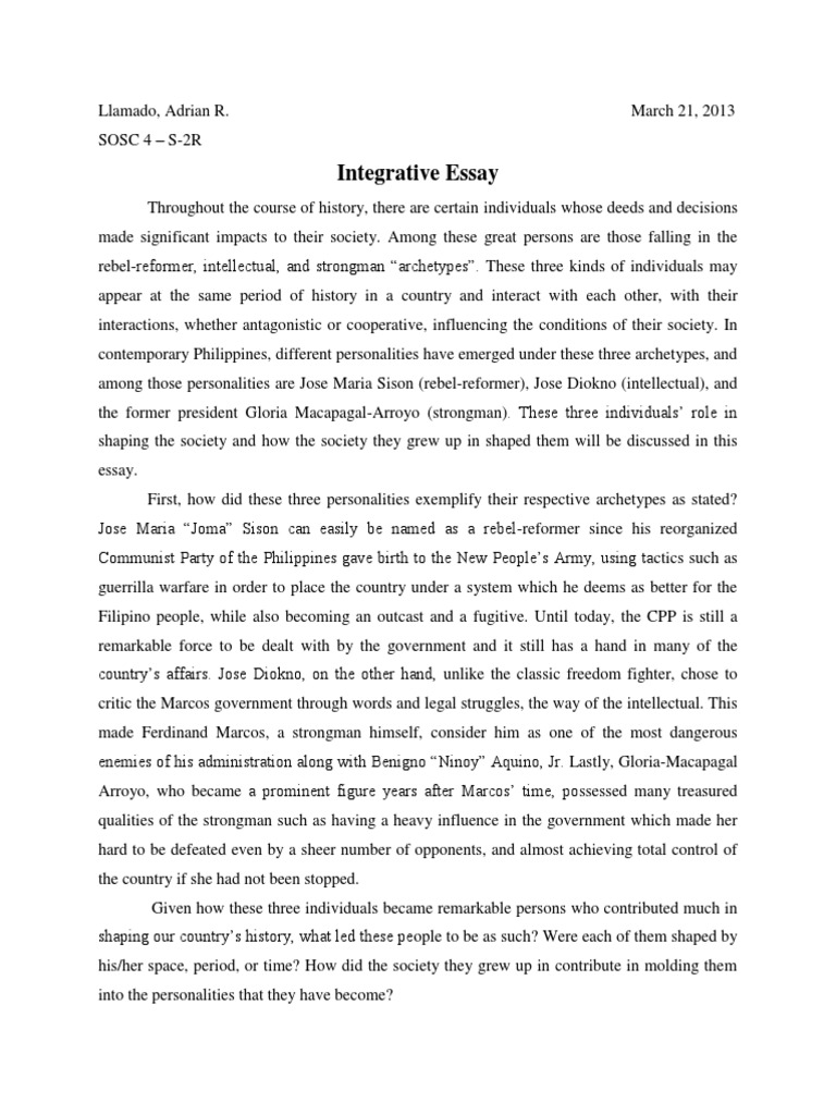 integrative essay meaning