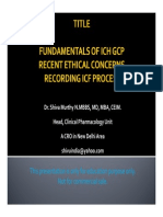 ICH GCP Principles, Recent DCGI recommendations and ICF Process - Video Recording