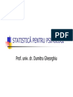 Statistica pentru psihologi - Partea 1
