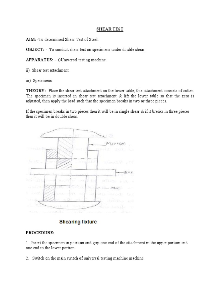 Shear Test | PDF | Technology & Engineering