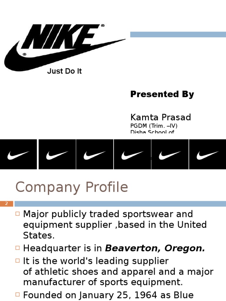 nike company profile ppt