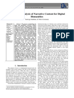 Automated Analysis of Narrative Content for Digital Humanities