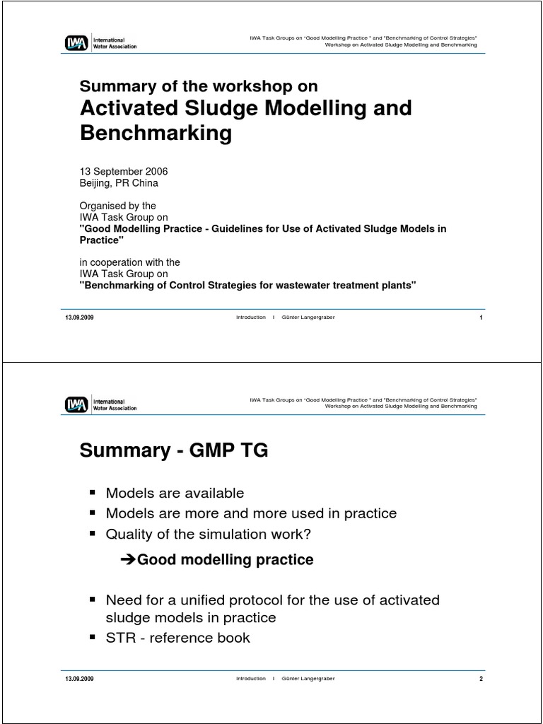Activated Sludge Modelling Workshop Summary | PDF