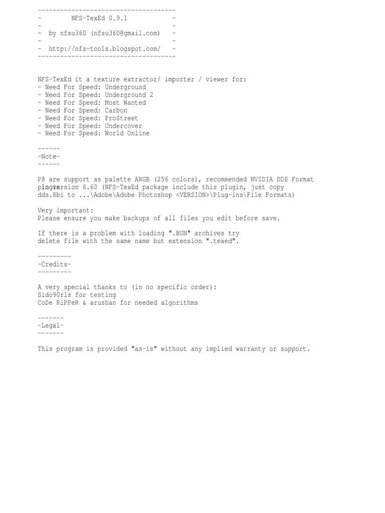 Nfs-texed-0.9.1 Underground 2 - herewfil