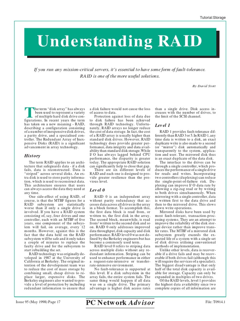 Understanding RAID | PDF | Business | Computers