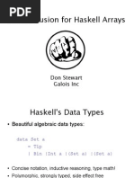 Stream Fusion for Haskell Arrays