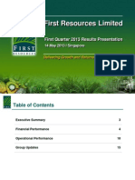 First Resources Limited: First Quarter 2013 Results Presentation