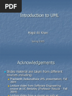 Introduction To UML: Majid Ali Khan