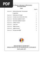 PH 411 Physics Laboratory I (Electronics) : Instruction Manual Index