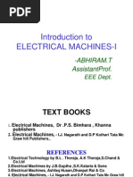 Introduction To Electrical Machines-I: - Abhiram.T Assistantprof