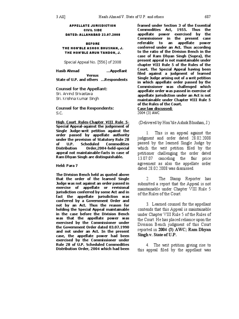 Indian Law Report Allahabad Series Sep2008 Appeal Crimes