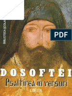 Dosoftei - Psaltirea in Versuri (Tabel Crono)