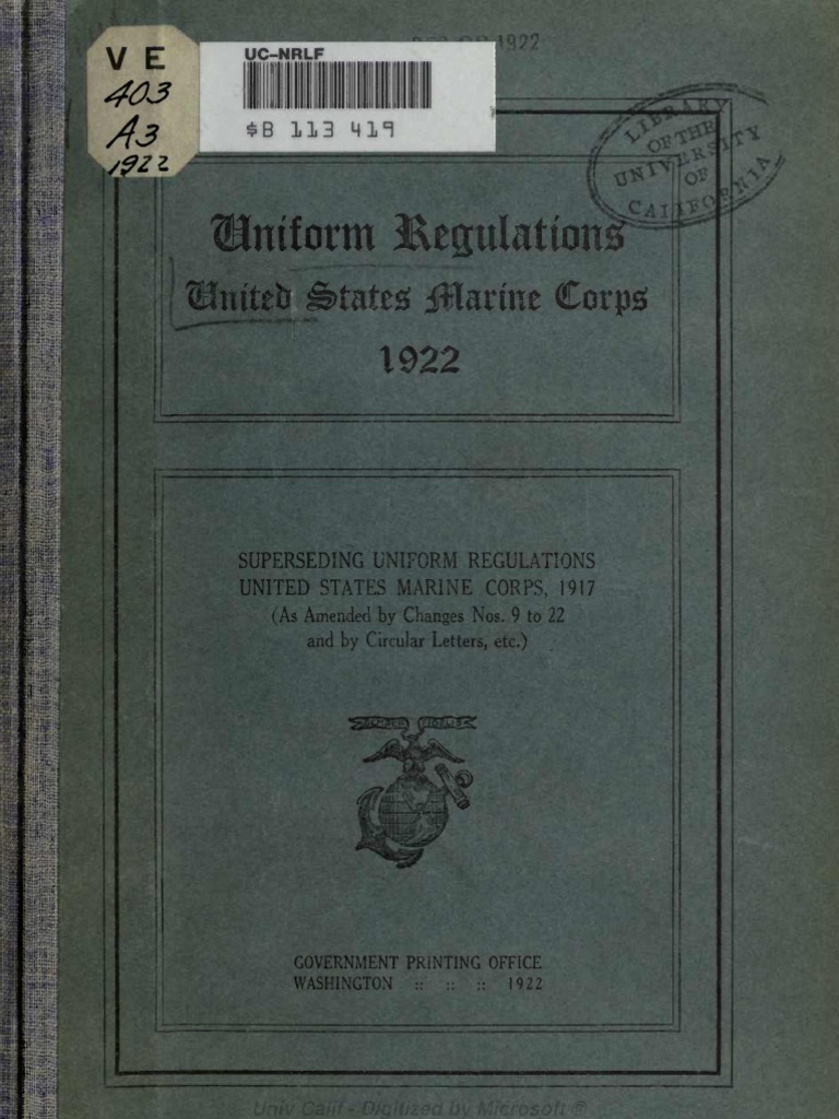 USMC Uniform Regulations Overview | PDF | Officer (Armed Forces ...