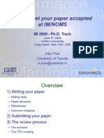 How To Get Your Paper Accepted at Im/Noms: IM 2009 - Ph.D. Track