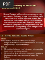 Bidang 7 - Nilai Berkaitan Dengan Keamanan Dan Keharmonian