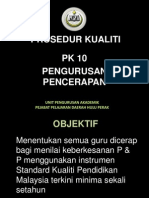 Prosedur Kualiti p10 Pengurusan Pencerapan