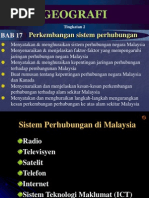 Bab 17 Perkembangan Sistem Perhubungan