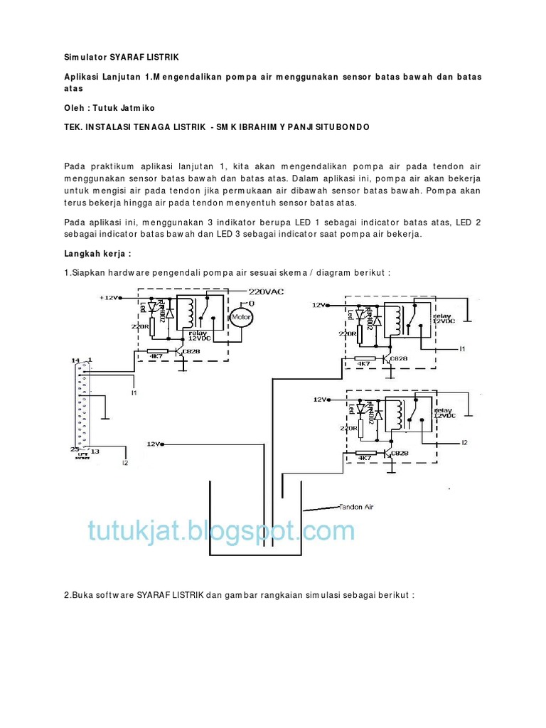 Kontrol Pompa Air dengan Sensor Otomatis | PDF