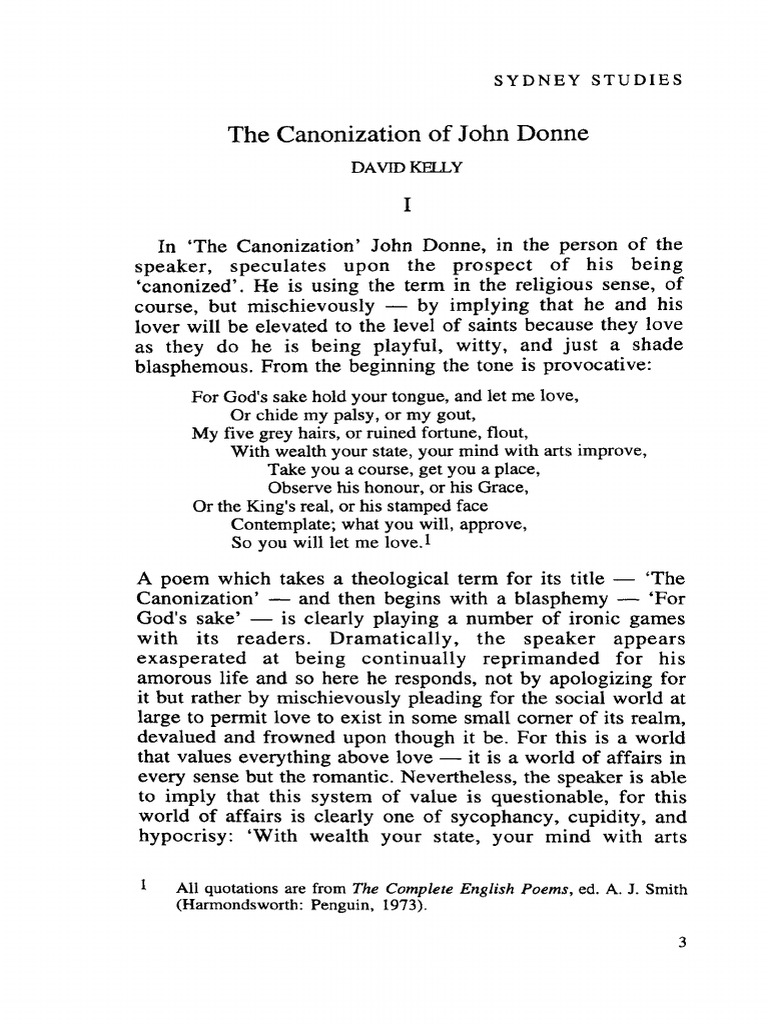 Canonization essay image