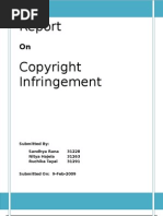 Download Copyright Infringement Report Final by Nits_0105 SN19516474 doc pdf