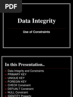 Data Integrity: Use of Constraints