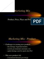 Marketing Mix: Product, Price, Place and Promotion