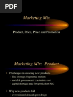 Marketing Mix: Product, Price, Place and Promotion